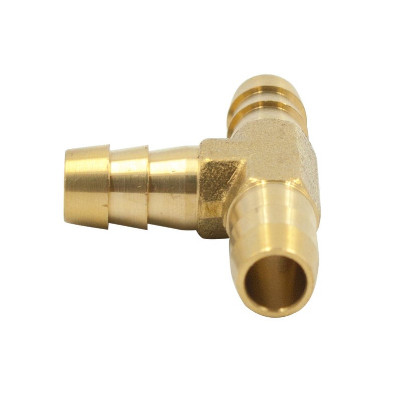 Legines 1/8" Hose Barb Tee, 1/8 x 1/8 x 1/8 inch Brass Barbed T Fitting, 3 Ways Hoses Connector, 2 pcs - Image 4